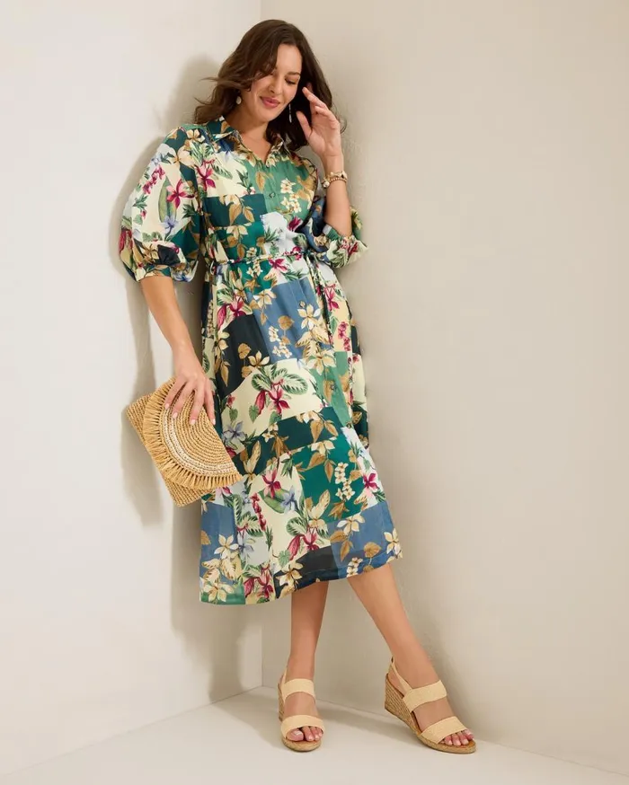 Tommy Bahama Dresses Hightide Flora Midi Shirt Dress Bonsai 8211 Women