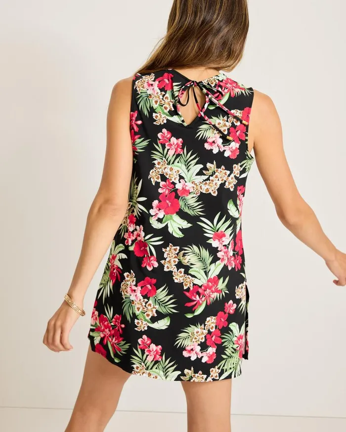 Tommy Bahama Dresses Lily Cat SplitNeck Beach Romper Black 8211 Women