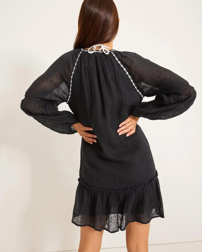 Tommy Bahama Dresses Linen Gauze Tunic Coverup Dress Black 8211 Women Tommy Bahama Dresses Linen Gauze Tunic Coverup Dress Black 8211 Women