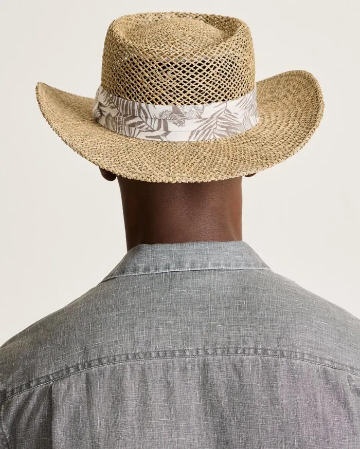 Tommy Bahama Hats and Caps Seagrass Gambler Hat Brown 8211 Men
