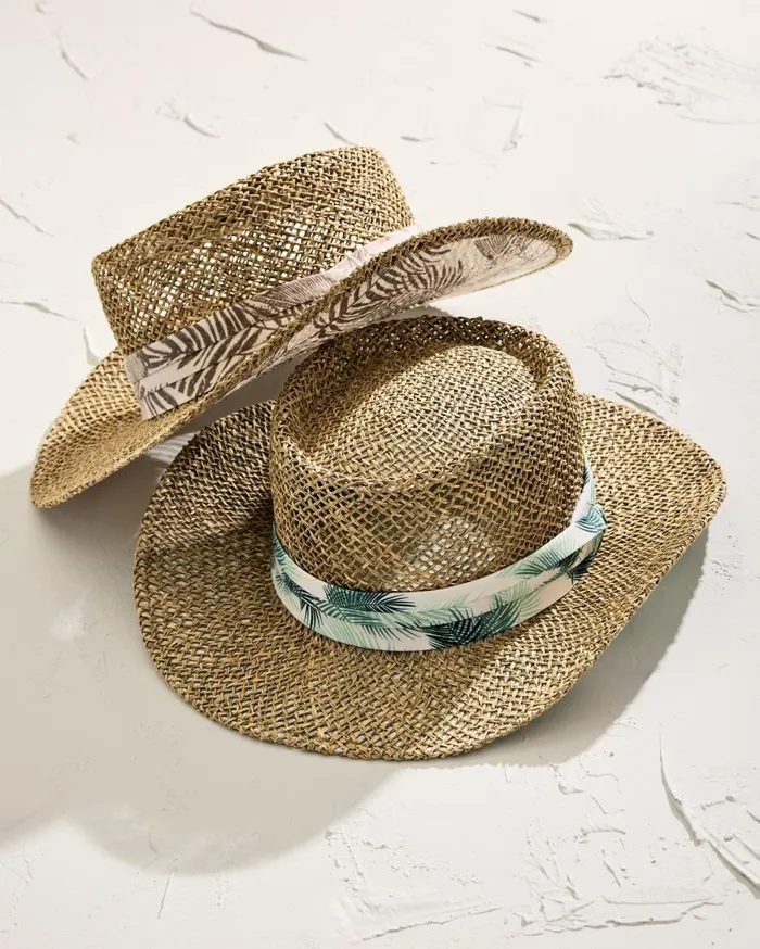 Tommy Bahama Hats and Caps Seagrass Gambler Hat Brown 8211 Men