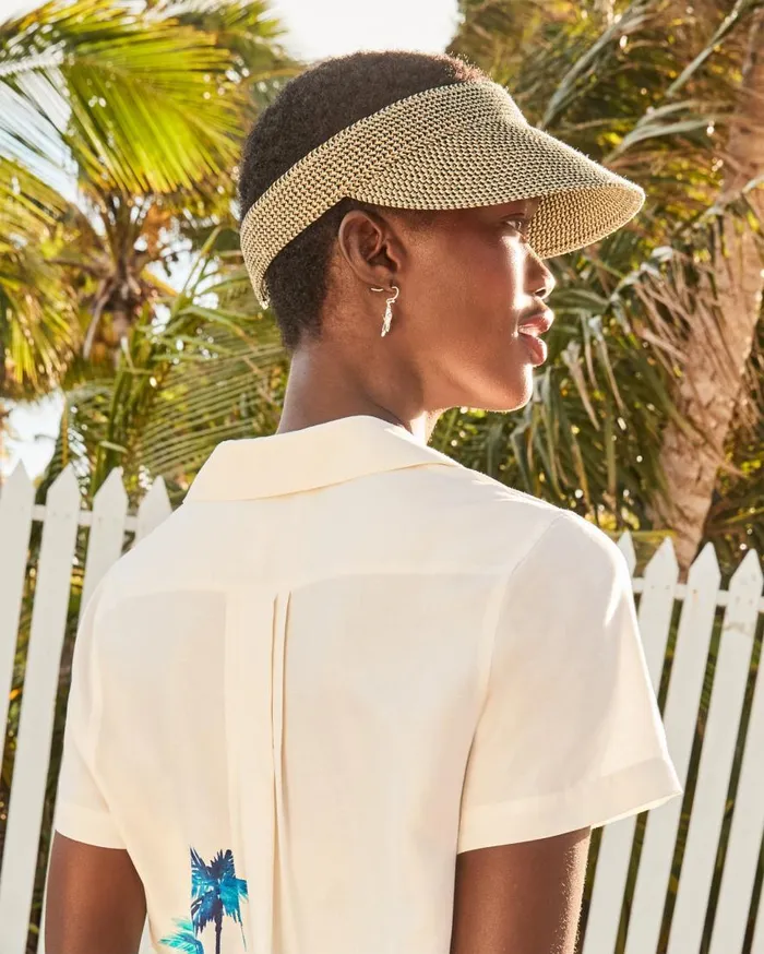 Tommy Bahama Hats and Caps UltraBraid Packable Visor Brown Multi 8211 Women