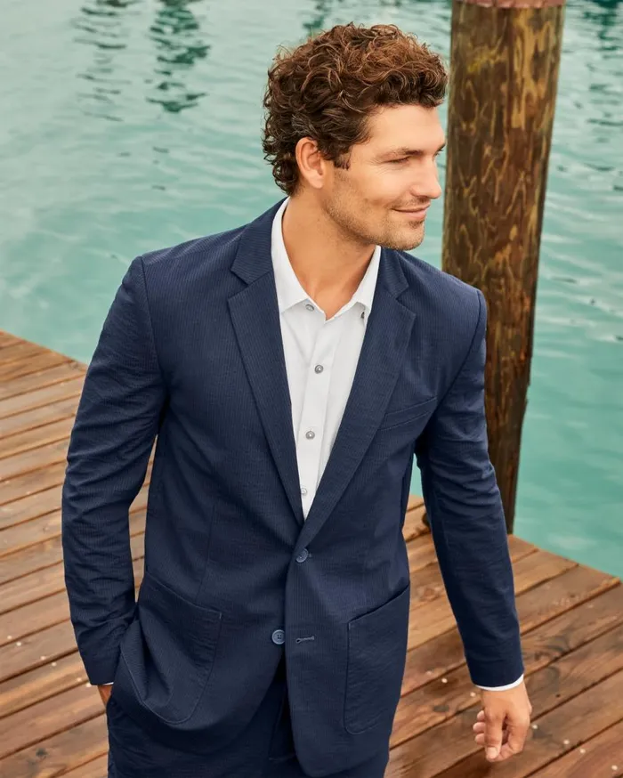 Tommy Bahama Jackets and Outerwear Nova Wave StretchSeersucker Blazer Maritime 8211 Men Tommy Bahama Jackets and Outerwear Nova Wave StretchSeersucker Blazer Maritime 8211 Men
