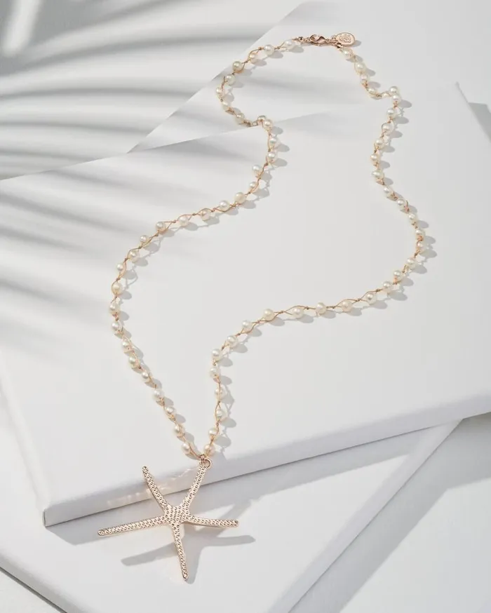 Tommy Bahama Jewelry Island Essence Rose Gold Starfish Pendant Necklace Rose Gold 8211 Women