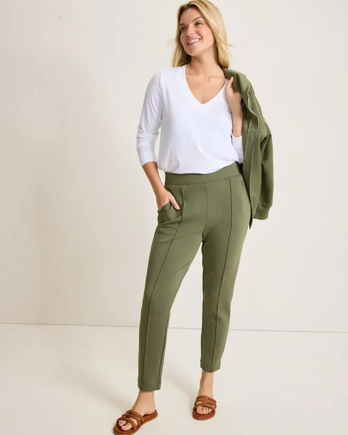 Tommy Bahama Pants and Crops Palm Voyage Pintuck Pants Beetle Green 8211 Women