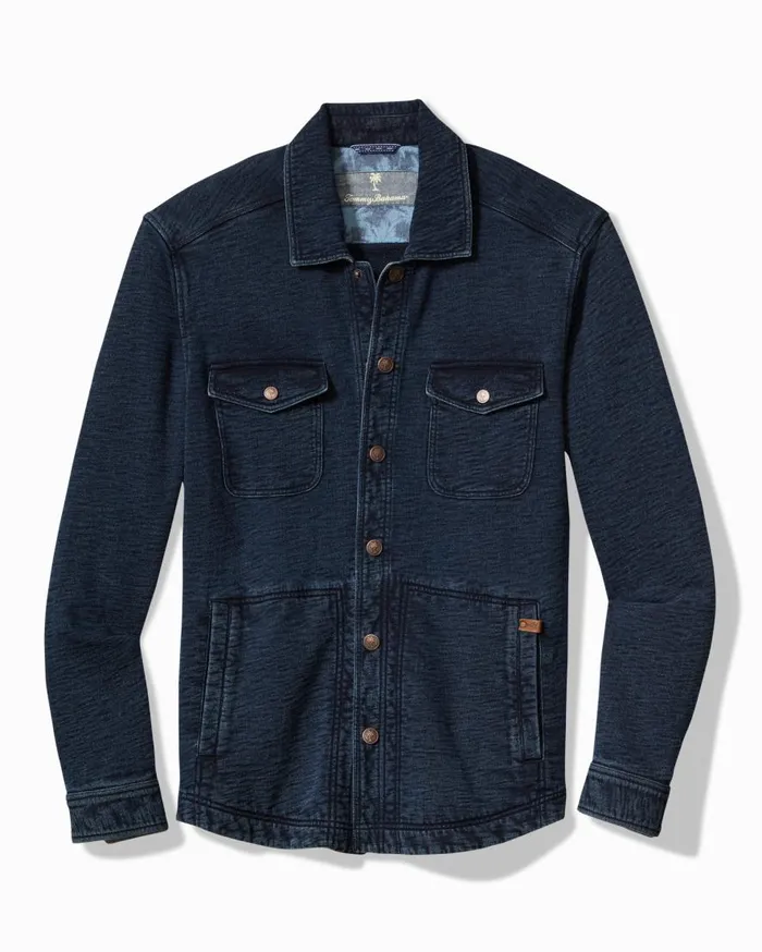 Tommy Bahama Shirts Indigo Paradise CPO Shirt Jacket Indigo 8211 Men