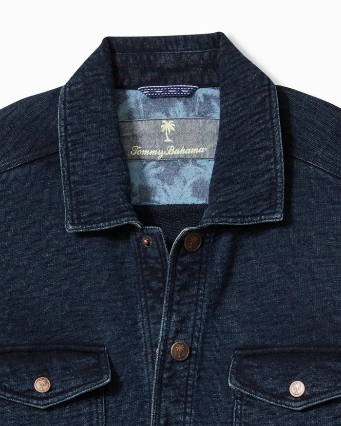 Tommy Bahama Shirts Indigo Paradise CPO Shirt Jacket Indigo 8211 Men