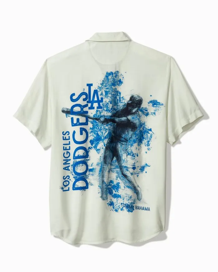 Tommy Bahama Shirts MLB Veracruz Cay Ace Islanders ShortSleeve Shirt Losangelesdodgers 8211 Men