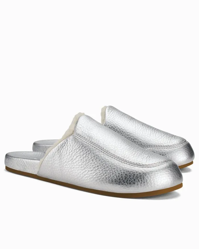 Tommy Bahama Shoes and Sandals OluKai Knea Slippers Silver 8211 Women