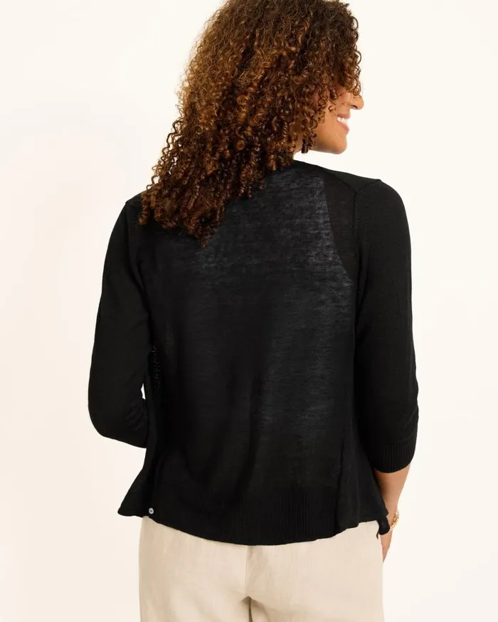 Tommy Bahama Sweaters Addison LinenBlend Cardigan Black 8211 Women