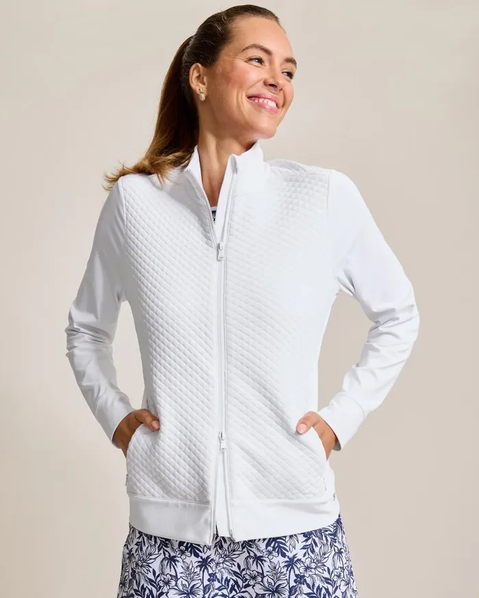 Tommy Bahama Sweatshirts Aubrey Quilted Hybrid Jacket White 8211 Women
