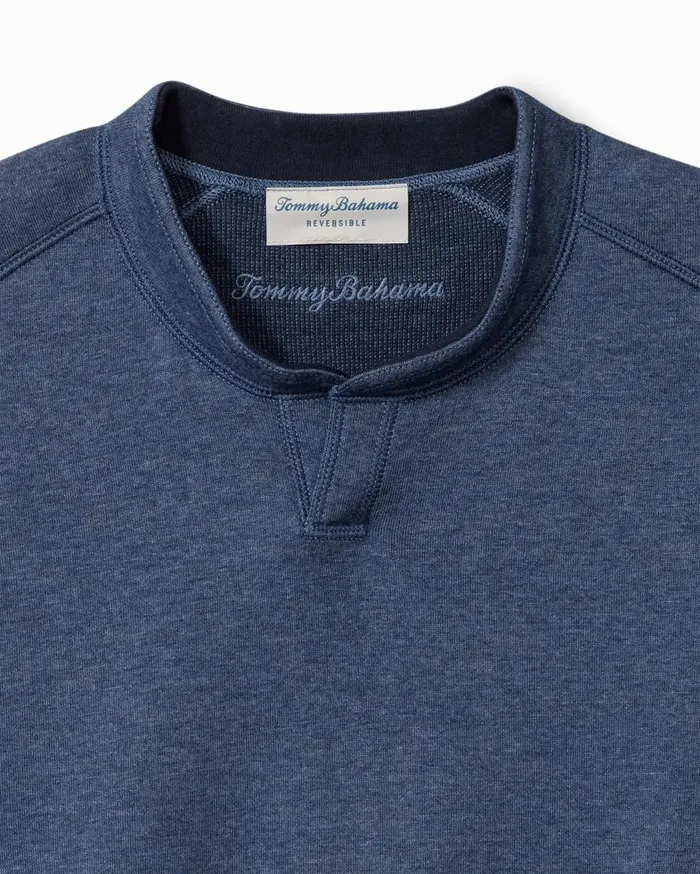 Tommy Bahama Sweatshirts Flip Coast Reversible Abaco Sweatshirt Blue Note Heather 8211 Men Tommy Bahama Sweatshirts Flip Coast Reversible Abaco Sweatshirt Blue Note Heather 8211 Men