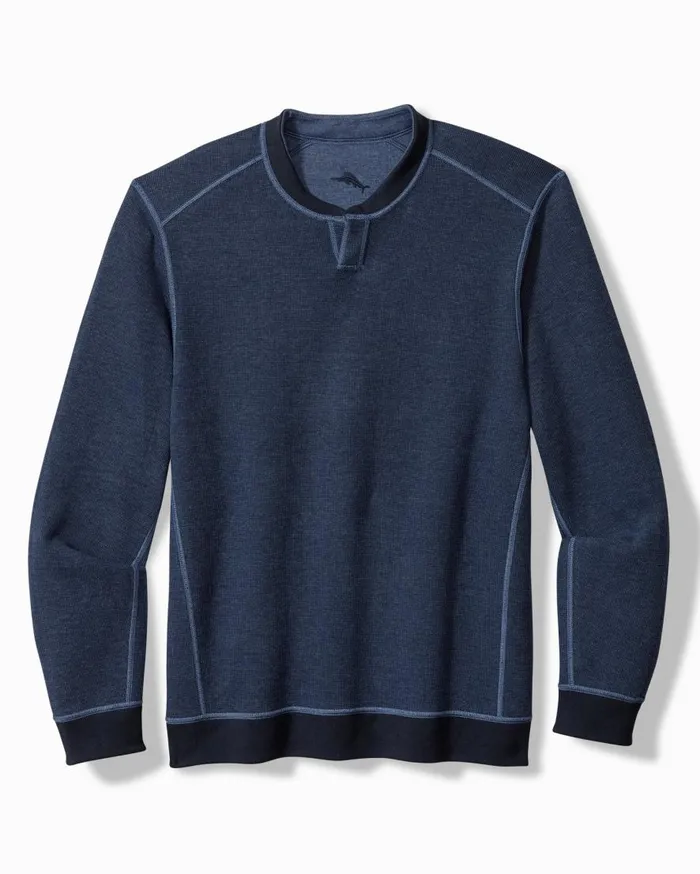Tommy Bahama Sweatshirts Flip Coast Reversible Abaco Sweatshirt Blue Note Heather 8211 Men Tommy Bahama Sweatshirts Flip Coast Reversible Abaco Sweatshirt Blue Note Heather 8211 Men