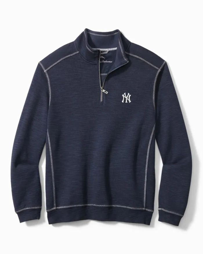 Tommy Bahama Sweatshirts MLB Tobago Bay HalfZip Sweatshirt Newyorkyankees 8211 Men