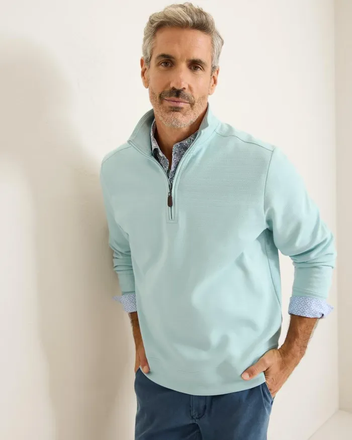 Tommy Bahama Sweatshirts St Kitts HalfZip Sweatshirt Sterling Blue 8211 Men Tommy Bahama Sweatshirts St Kitts HalfZip Sweatshirt Sterling Blue 8211 Men