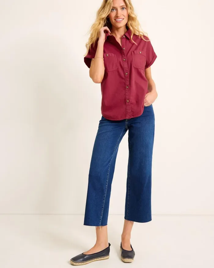 Tommy Bahama Tops and Shirts Coastal Twill Shirt Rhumba 8211 Women