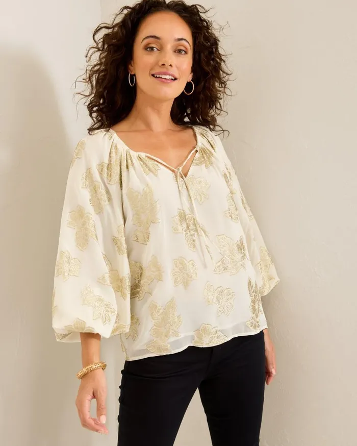 Tommy Bahama Tops and Shirts Shimmering Shores Peasant Top Coconut 8211 Women