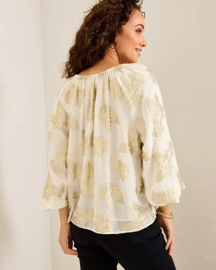 Tommy Bahama Tops and Shirts Shimmering Shores Peasant Top Coconut 8211 Women