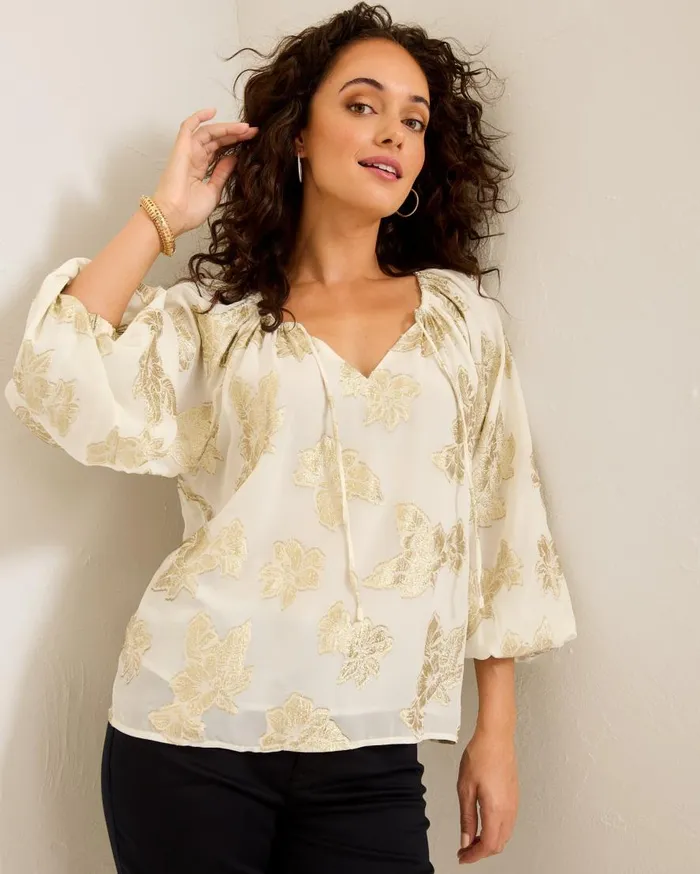 Tommy Bahama Tops and Shirts Shimmering Shores Peasant Top Coconut 8211 Women