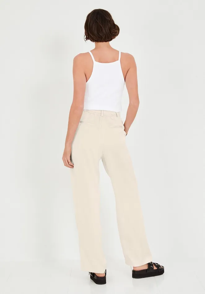 Tops and TShirts Women Hush Como Ribbed Vest Top White