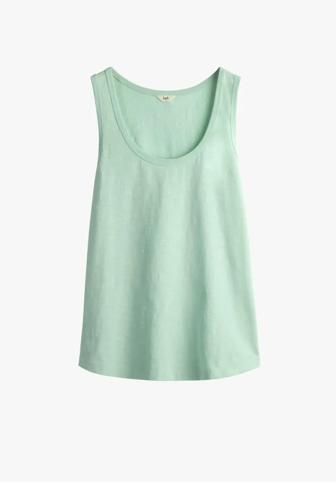 Tops and TShirts Women Hush Cotton Slub Tank Top Pastel Green
