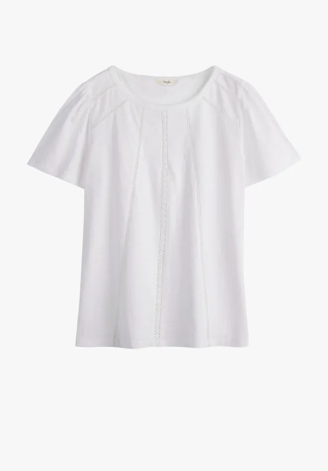 Tops and TShirts Women Hush Hani Ladder Lace TShirt White
