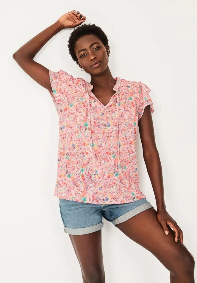 Tops and TShirts Women Hush Lauren Printed Top Watercolour Paisley