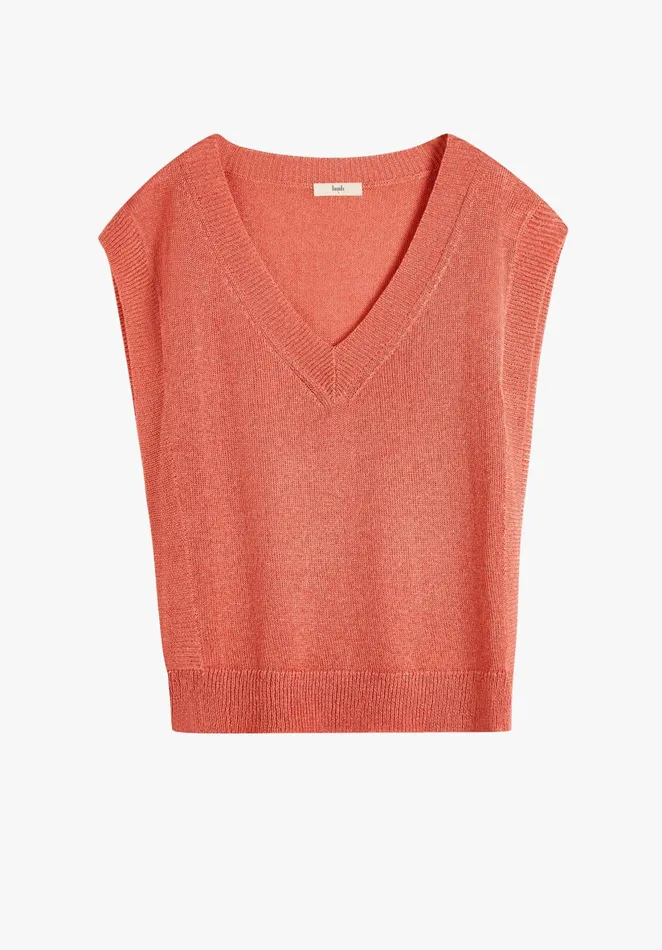 Tops and TShirts Women Hush Maria Sparkle Knitted Vest Coralpink