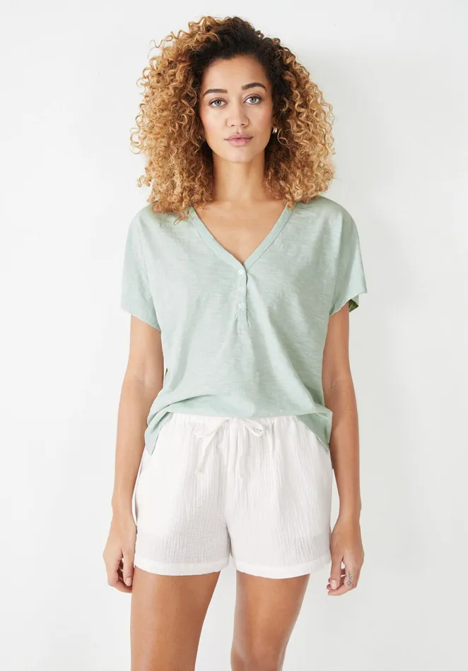 Tops and TShirts Women Hush Micah Henley TShirt Icy Green