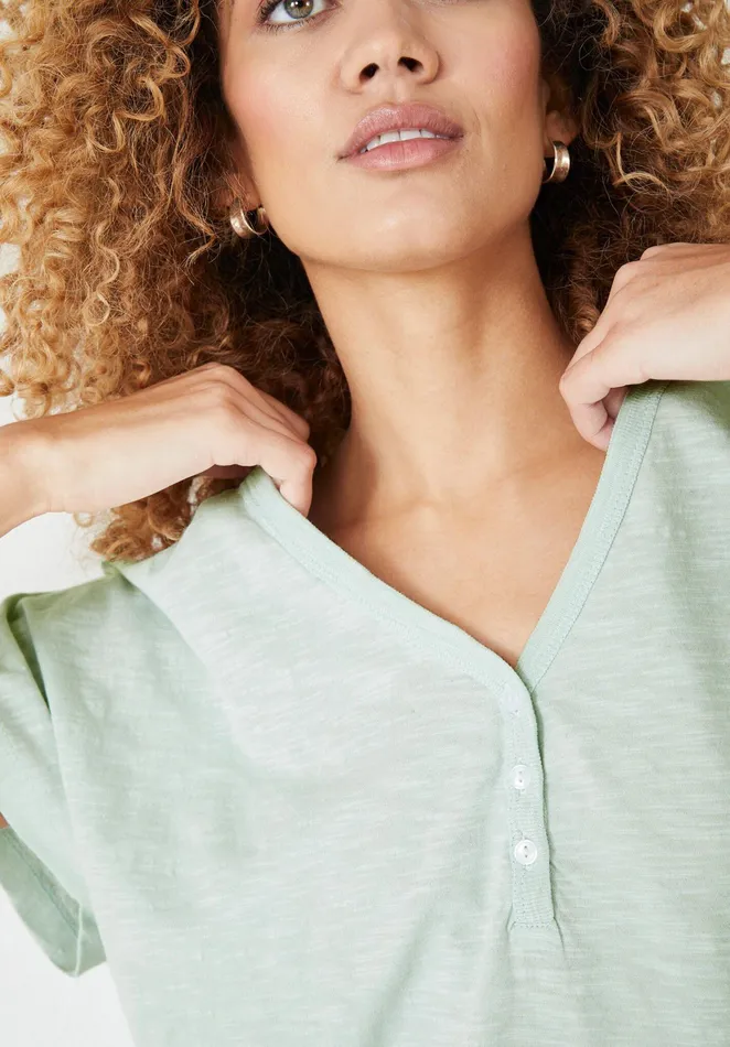 Tops and TShirts Women Hush Micah Henley TShirt Icy Green