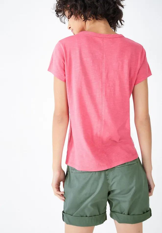 Tops and TShirts Women Hush Slim Fit Crew Tee Berry Pink
