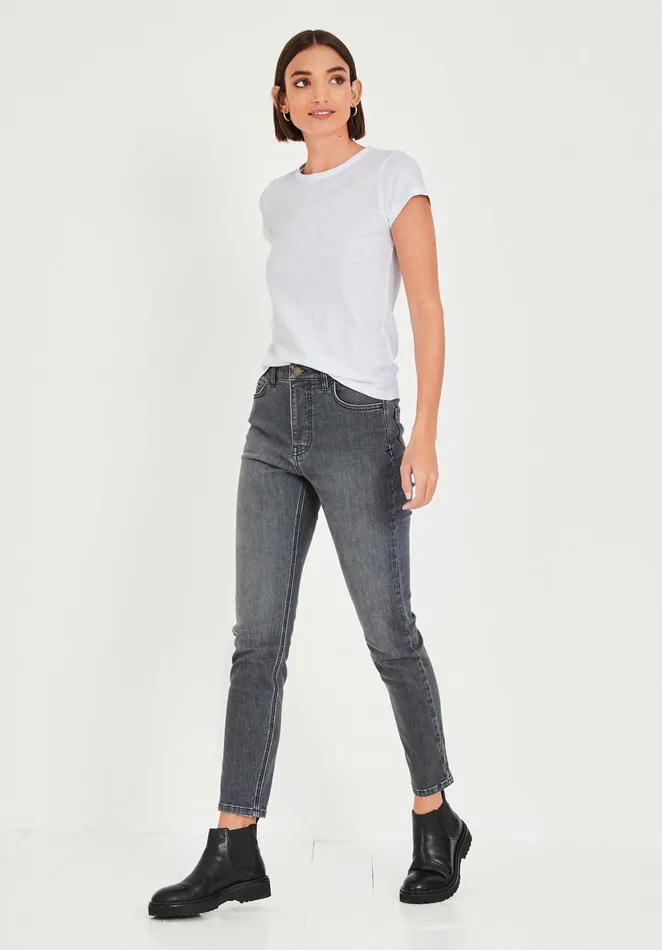 Tops and TShirts Women Hush Slim Fit Crew Tee White
