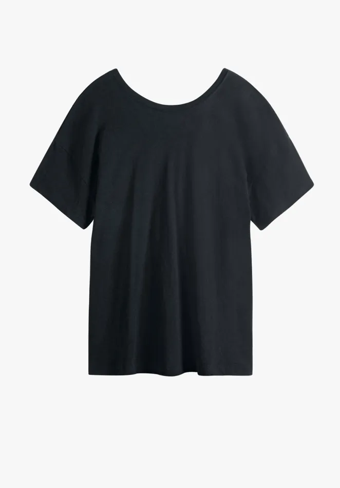 Tops and TShirts Women Hush VBack Jersey TShirt Black