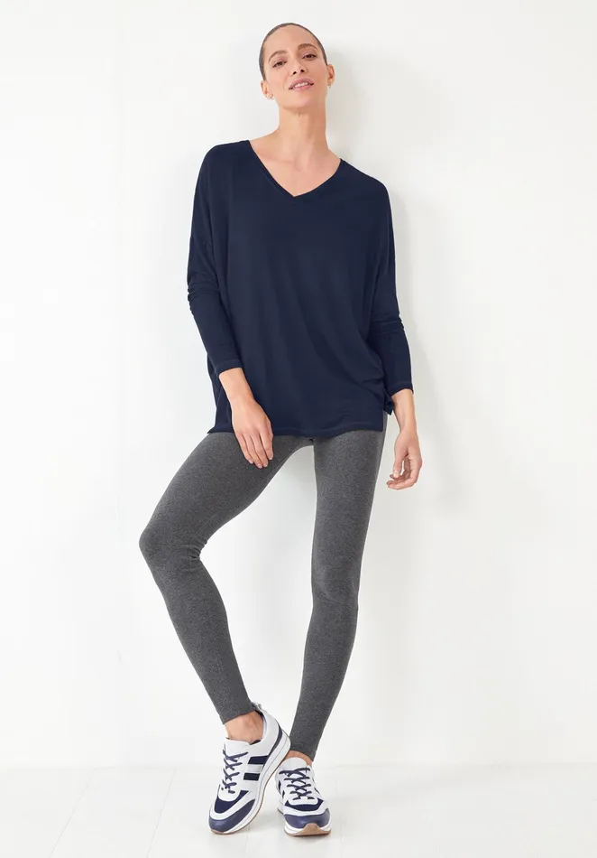Tops and TShirts Women Hush V Neck Jersey Top Midnight