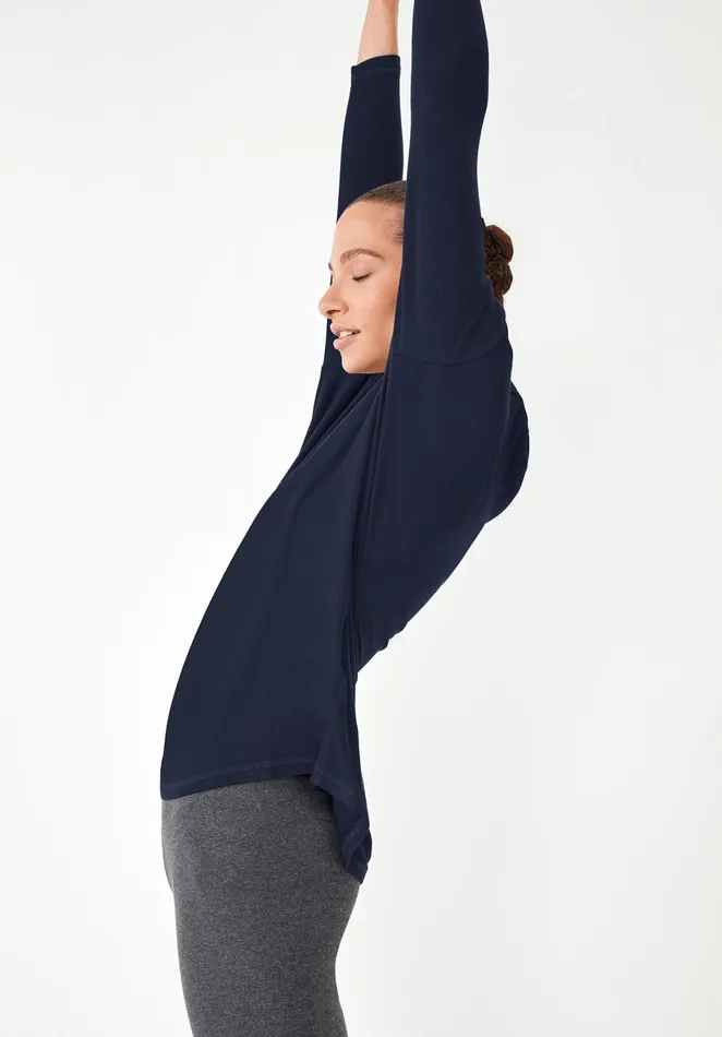 Tops and TShirts Women Hush V Neck Jersey Top Midnight