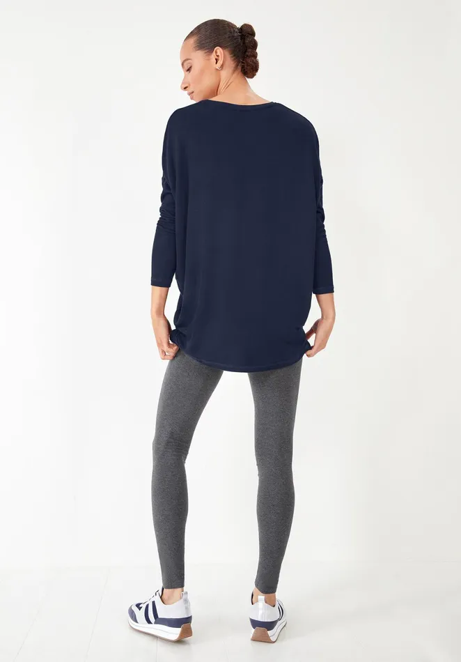Tops and TShirts Women Hush V Neck Jersey Top Midnight