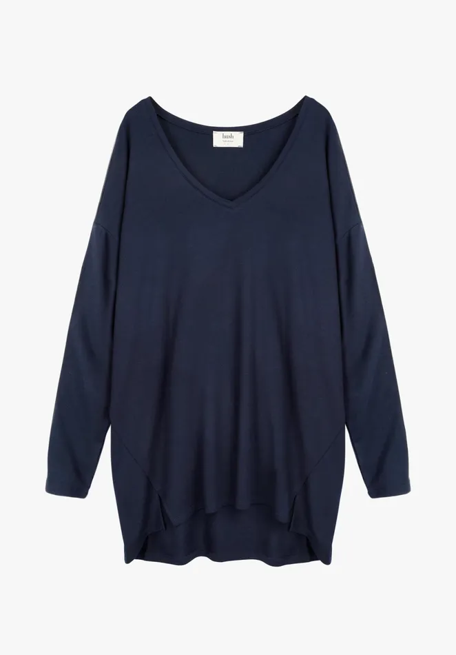 Tops and TShirts Women Hush V Neck Jersey Top Midnight