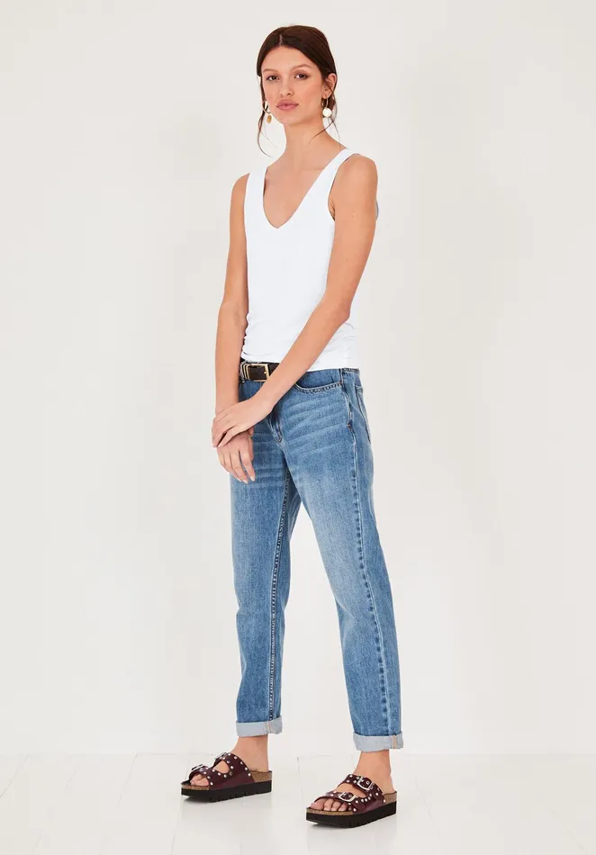 Tops and TShirts Women Hush VNeck Jersey Vest Top White