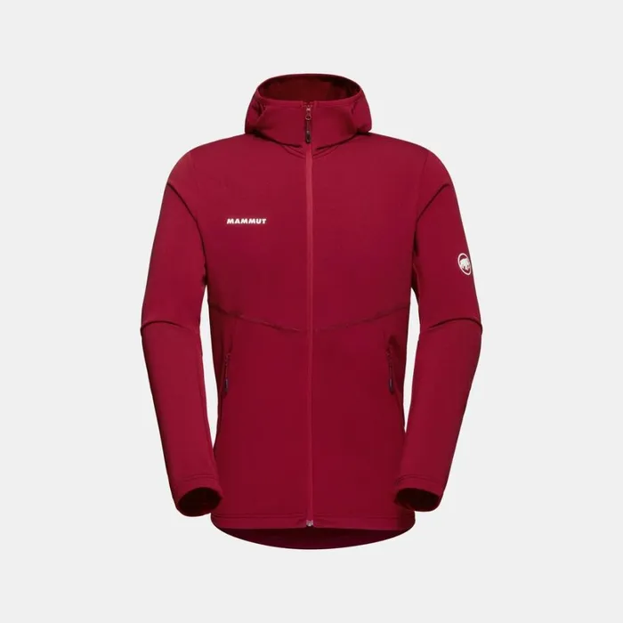 Tops Men Mammut Aconcagua Light ML Hooded Jacket Blood Red