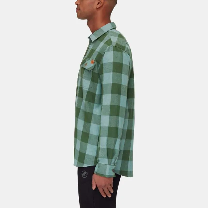 Tops Men Mammut Tamaro Longsleeve Shirt Dark Jadewoods