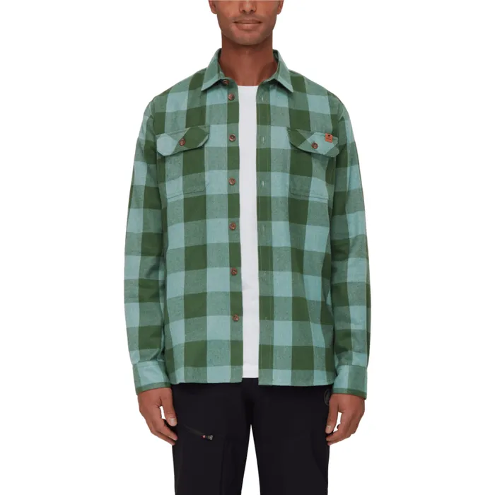 Tops Men Mammut Tamaro Longsleeve Shirt Dark Jadewoods