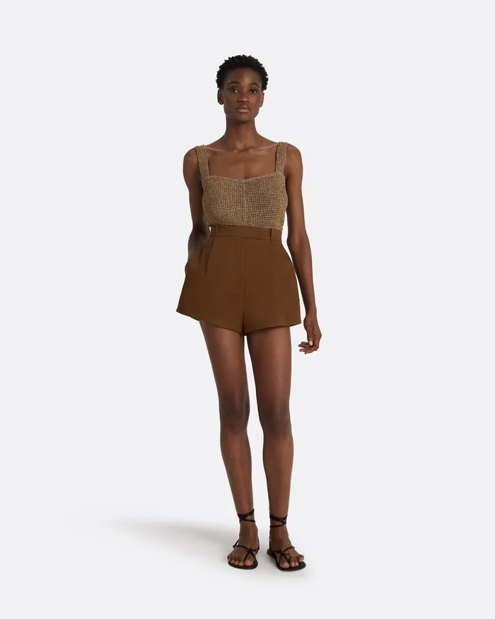 Tops Safiyaa Women Geena Gold Knit Top Gold