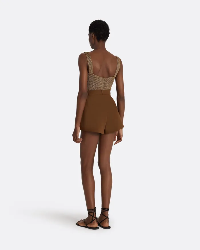 Tops Safiyaa Women Geena Gold Knit Top Gold