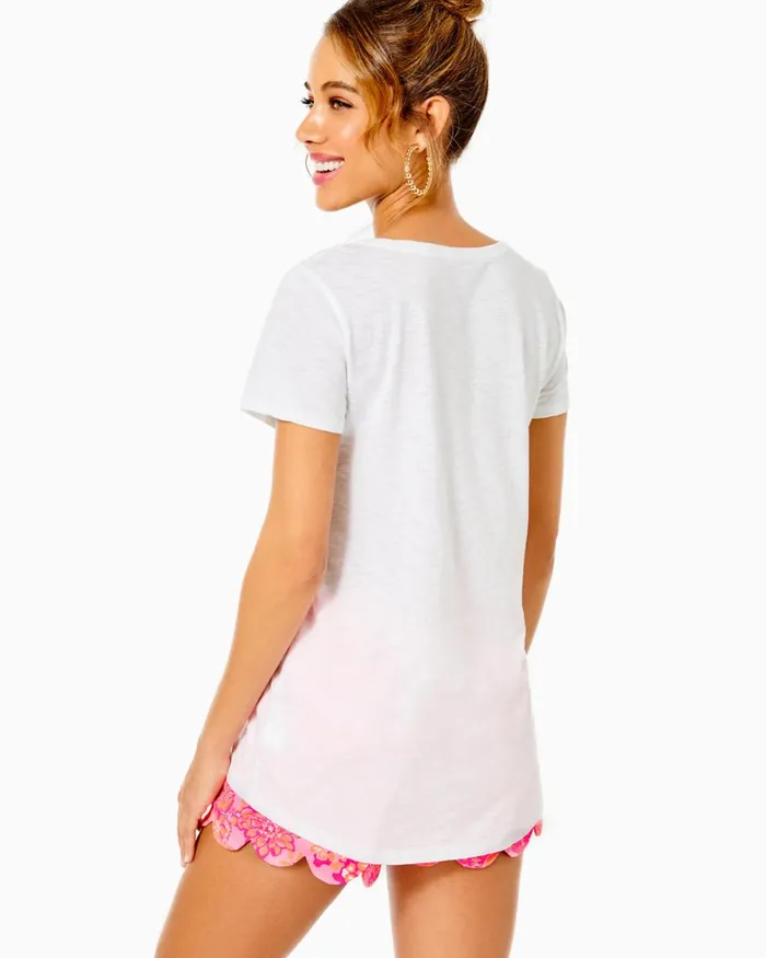 Tops WomenHome and Gifts Lilly Pulitzer Etta Scoopneck Top Resort White