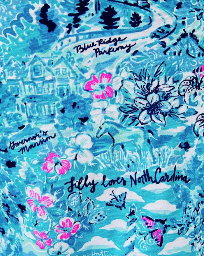 Tops Women Lilly Pulitzer Etta VNeck Top Blue Peri Lilly Loves North Carolina Tops Women Lilly Pulitzer Etta VNeck Top Blue Peri Lilly Loves North Carolina