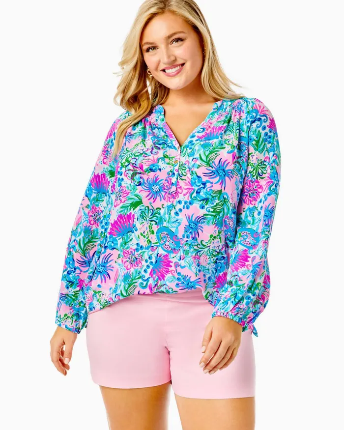 Tops Women Lilly Pulitzer Faira Sweater Resort White Pearl Blossom Embroidery Tops Women Lilly Pulitzer Faira Sweater Resort White Pearl Blossom Embroidery