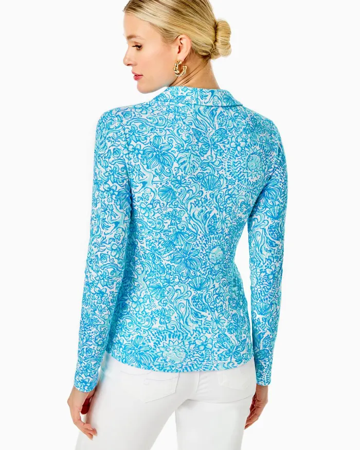 Tops Women Lilly Pulitzer Reema Polo Top Resort White Took Me By Sunrise