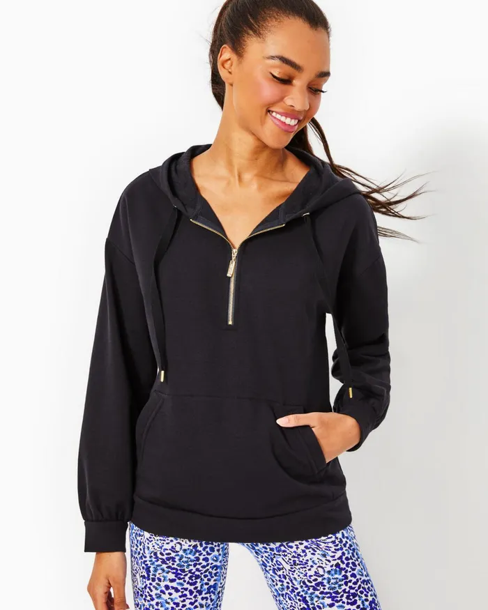 Tops Women Lilly Pulitzer Suri Hoodie Onyx Tops Women Lilly Pulitzer Suri Hoodie Onyx