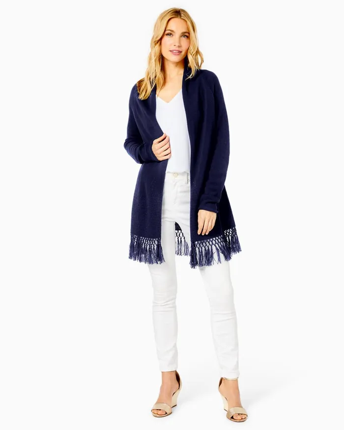 Tops Women Lilly Pulitzer Tatum Cardigan True Navy