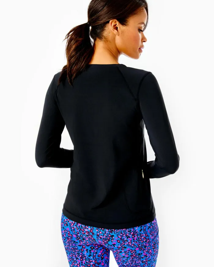 Tops Women Lilly Pulitzer UPF 50 Luxletic Renay Sunguard Top Onyx